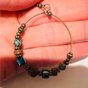 Custom beaded hoop earrings